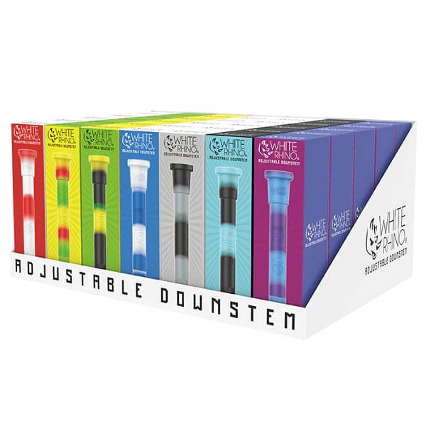 White Rhino Adjustable Silicone Downstem (SD1001) | 35 Count Display product image